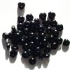 50 4x7mm Tri-Cut Black Firepolish Beads